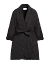 Kaos Woman Overcoat & Trench Coat Black Size 8 Polyester