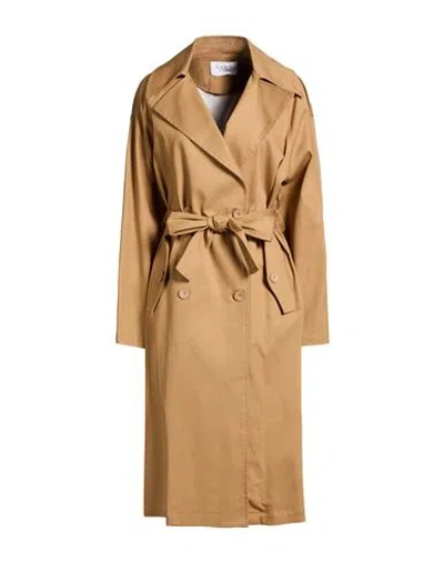 Kaos Woman Overcoat & Trench Coat Camel Size 12 Cotton, Elastane In Brown