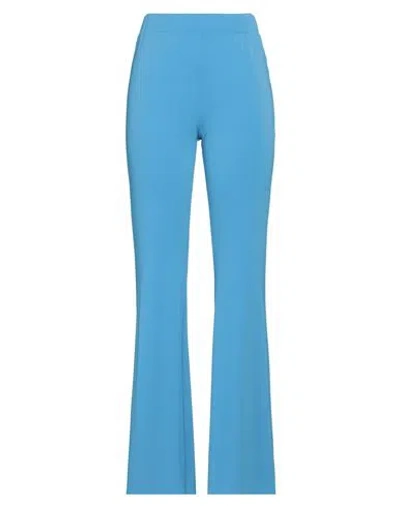 Kaos Woman Pants Azure Size 6 Acetate, Polyamide, Elastane In Blue