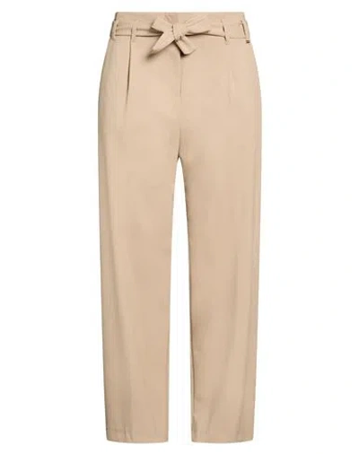 Kaos Woman Pants Beige Size 2 Polyester, Viscose, Elastane