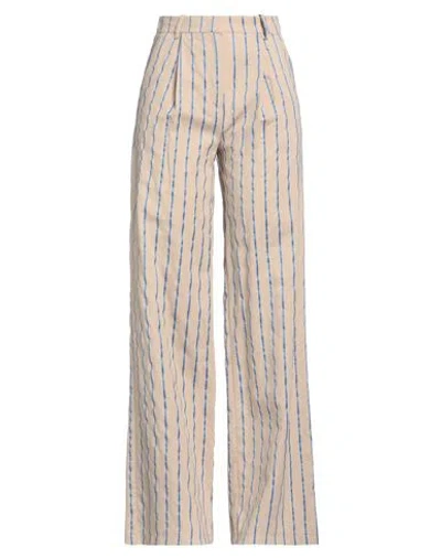Kaos Woman Pants Beige Size 2 Viscose, Polyamide, Polyester