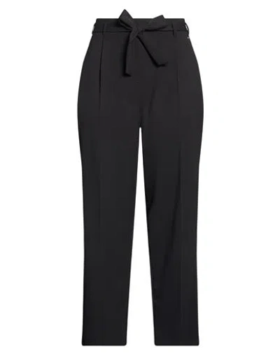 Kaos Woman Pants Black Size 10 Polyester, Viscose, Elastane