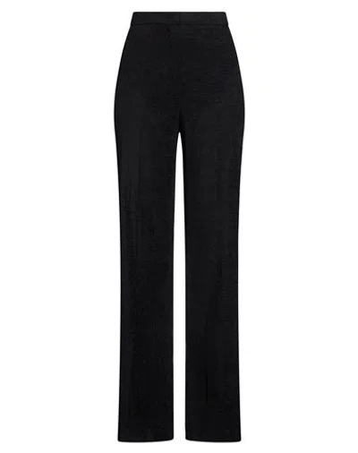 Kaos Woman Pants Black Size 4 Viscose, Cotton, Polyamide