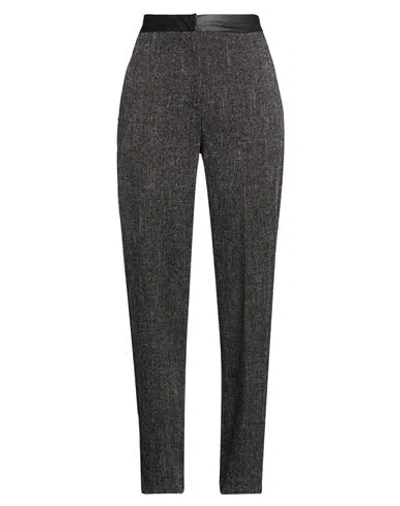 Kaos Woman Pants Black Size 6 Polyester, Viscose, Elastane In Gray