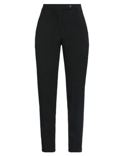 Kaos Woman Pants Black Size 8 Polyester, Viscose, Elastane
