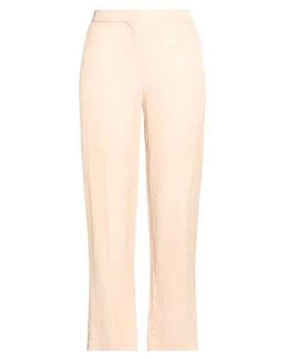 Kaos Woman Pants Blush Size 4 Viscose, Linen In Pink