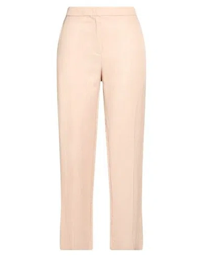 Kaos Woman Pants Blush Size 4 Viscose, Linen In Pink