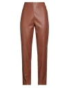 Kaos Woman Pants Brown Size 10 Polyester, Polyurethane