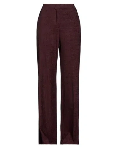 Kaos Woman Pants Burgundy Size 4 Viscose, Cotton, Polyamide In Red