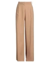 Kaos Woman Pants Camel Size 4 Viscose, Linen, Cotton, Elastane