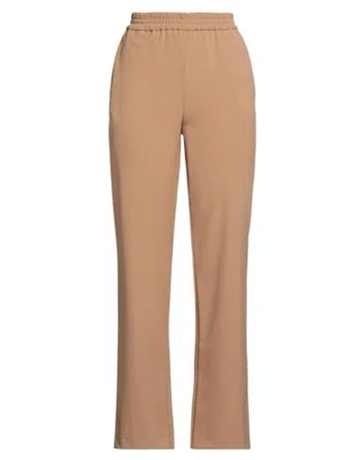 Kaos Woman Pants Camel Size 6 Polyester, Viscose, Elastane