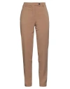 Kaos Woman Pants Camel Size 6 Polyester, Viscose, Elastane In Beige