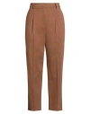 Kaos Woman Pants Camel Size 8 Cotton, Elastane In Brown