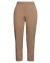 Kaos Woman Pants Camel Size 8 Viscose, Polyamide, Elastane In Sand