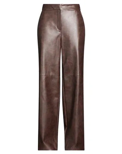 Kaos Woman Pants Chocolate Brown Size 2 Polyester, Polyurethane