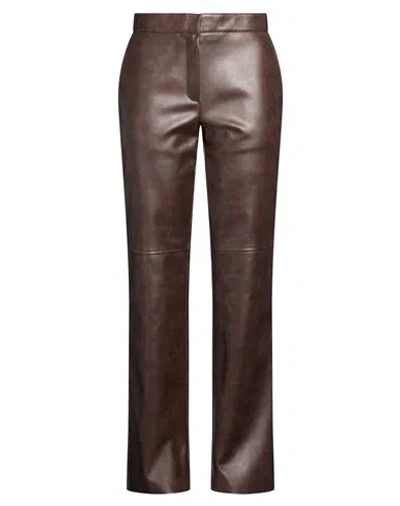 Kaos Woman Pants Chocolate Brown Size 2 Polyester, Polyurethane