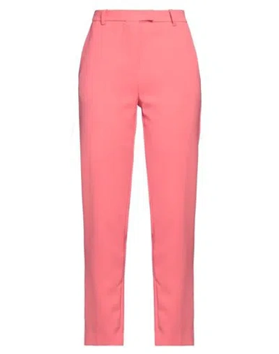 Kaos Woman Pants Coral Size 6 Polyester, Elastane In Red