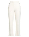 Kaos Woman Pants Cream Size 4 Polyester, Elastane In White