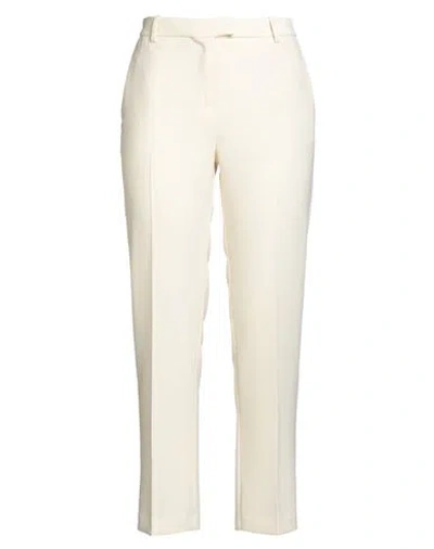 Kaos Woman Pants Cream Size 6 Polyester, Elastane In Metallic