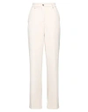 Kaos Woman Pants Cream Size 8 Polyester, Elastane In White