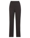 Kaos Woman Pants Dark Brown Size 8 Polyester, Viscose, Elastane In Black