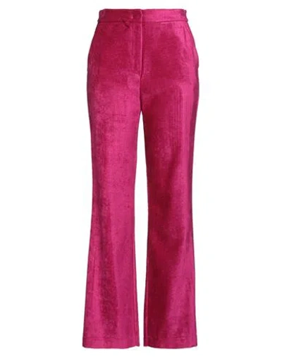 Kaos Woman Pants Fuchsia Size 10 Cotton, Viscose In Pink