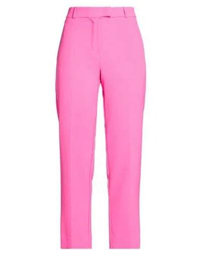 Kaos Woman Pants Fuchsia Size 12 Polyester, Elastane In Pink