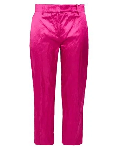 Kaos Woman Pants Garnet Size 10 Viscose, Cotton, Metallic Fiber In Red