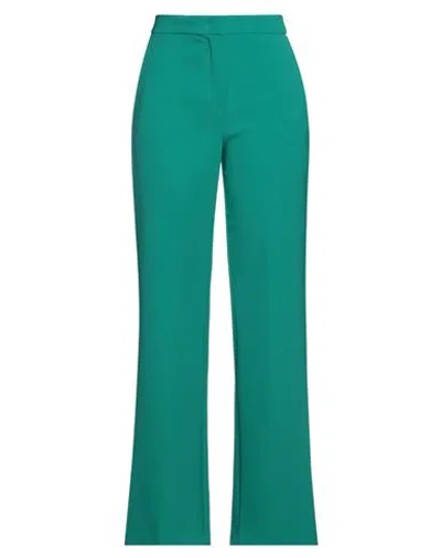 Kaos Woman Pants Green Size 8 Acetate, Viscose