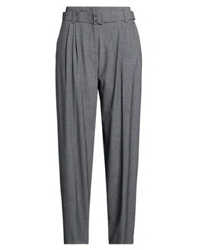 Kaos Woman Pants Grey Size 10 Polyester, Viscose, Elastane In Gray