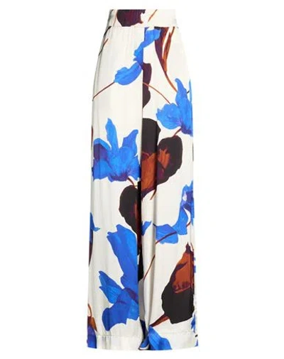 Kaos Woman Pants Ivory Size 12 Viscose In Blue