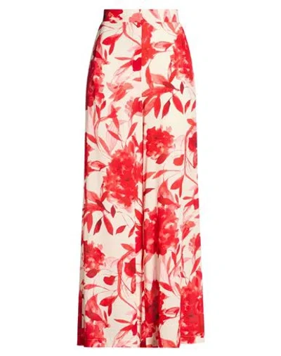 Kaos Woman Pants Ivory Size 12 Viscose In White