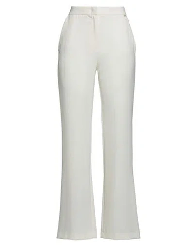 KAOS KAOS WOMAN PANTS IVORY SIZE 4 ACETATE, VISCOSE