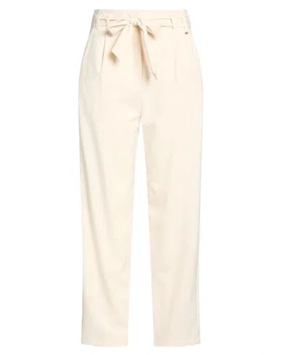 Kaos Woman Pants Ivory Size 4 Polyester, Viscose, Elastane In Neutral