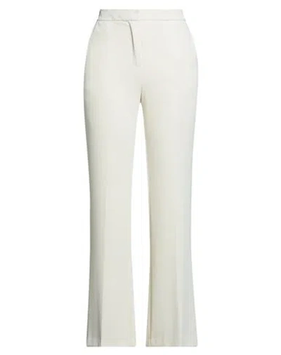 Kaos Woman Pants Ivory Size 6 Polyester, Elastane