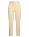 Kaos Woman Pants Ivory Size 6 Viscose, Linen, Cotton, Elastane