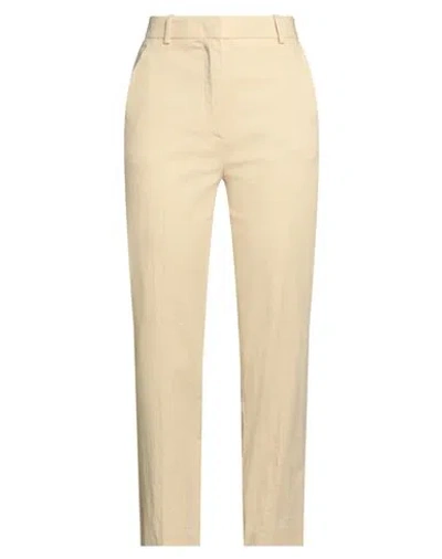 Kaos Woman Pants Ivory Size 6 Viscose, Linen, Cotton, Elastane