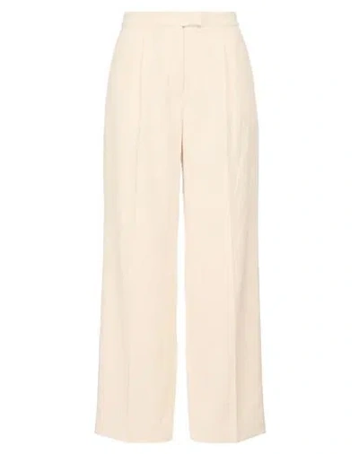 Kaos Woman Pants Ivory Size 8 Polyester, Viscose, Elastane In White