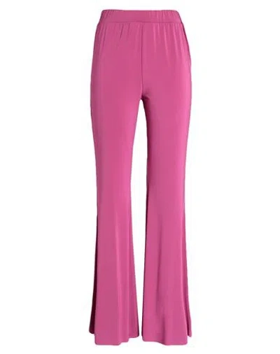 Kaos Woman Pants Magenta Size 10 Acetate, Polyamide, Elastane