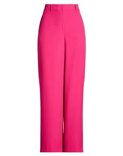 Kaos Woman Pants Magenta Size 8 Polyester, Elastane In Pink