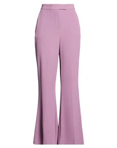 Kaos Woman Pants Mauve Size 10 Polyester, Elastane In Red