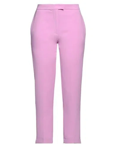 Kaos Woman Pants Mauve Size 8 Polyester, Elastane In Purple