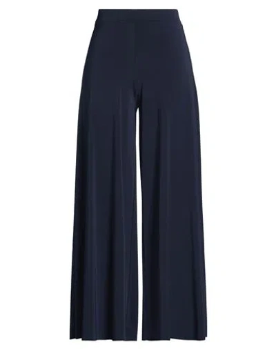 Kaos Woman Pants Midnight Blue Size 6 Acetate, Polyamide, Elastane In Black