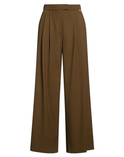 Kaos Woman Pants Military Green Size 4 Polyester, Viscose, Elastane