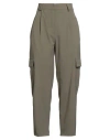 Kaos Woman Pants Military Green Size 8 Polyester, Viscose, Elastane