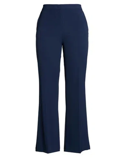Kaos Woman Pants Navy Size 10 Polyester, Elastane In Blue