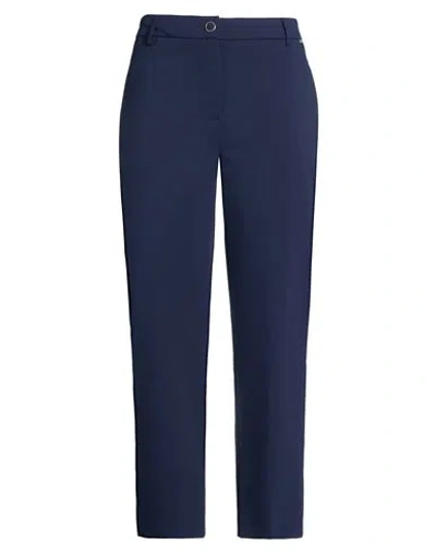 Kaos Woman Pants Navy Size 6 Cotton, Polyamide, Elastane In Blue