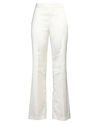 Kaos Woman Pants Off White Size 8 Polyester, Elastane
