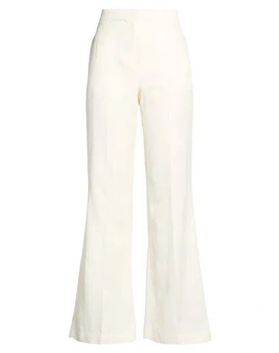 Kaos Woman Pants Off White Size 8 Viscose, Linen