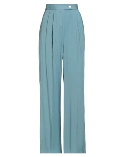 Kaos Woman Pants Pastel Blue Size 8 Viscose, Polyester
